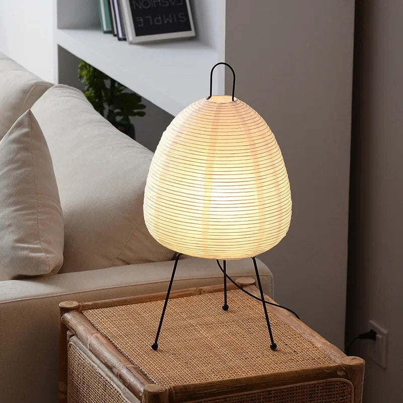 Lampada di carta di riso Kizuna con luce LED soffusa ambientale decorativa