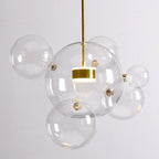 Nordisk snöbollsglasljuskrona med matta eller klara klot