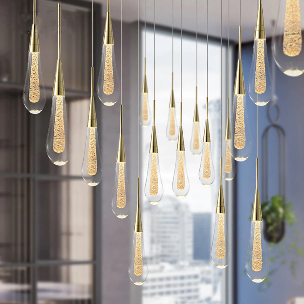 Driplet Glow Pendant Light by Lumeris with LED Drops