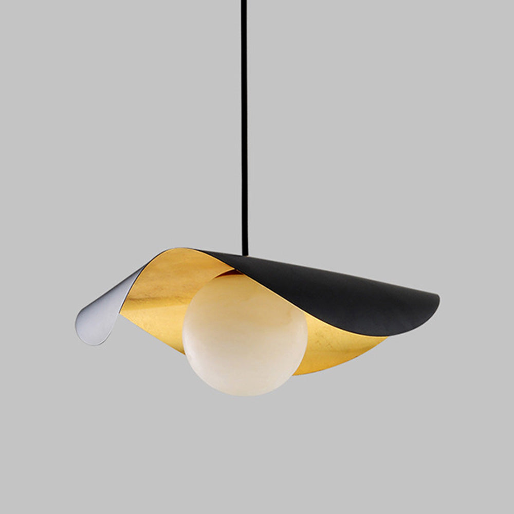 Lyra Marble Pendant Light, Modern Metal Hanging Lamp