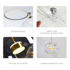 Nordisk snöbollsglasljuskrona med matta eller klara klot