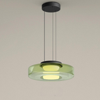 Lampada a sospensione in vetro LumaHex stile Bauhaus lampada da soffitto