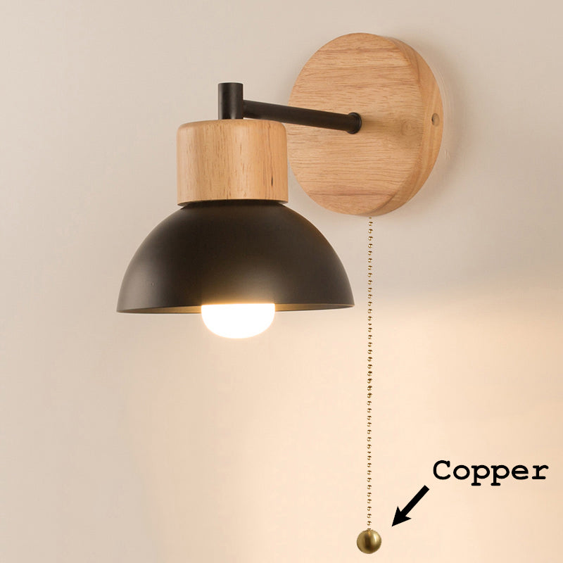Skara Nordic Wooden Wall Lamp