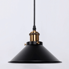 Astra Brass Cone Pendant Light In Vintage Industrial Style