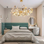 Celestia Bloom Ceramic Petal Chandelier with Dimmable LEDs