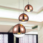 Selene Orb Glass Pendant Light Silver and Clear Spheres