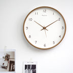Elegant Solid Wood Analogue Wall Clock for Home Decor