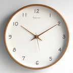 Elegant Solid Wood Analogue Wall Clock for Home Decor