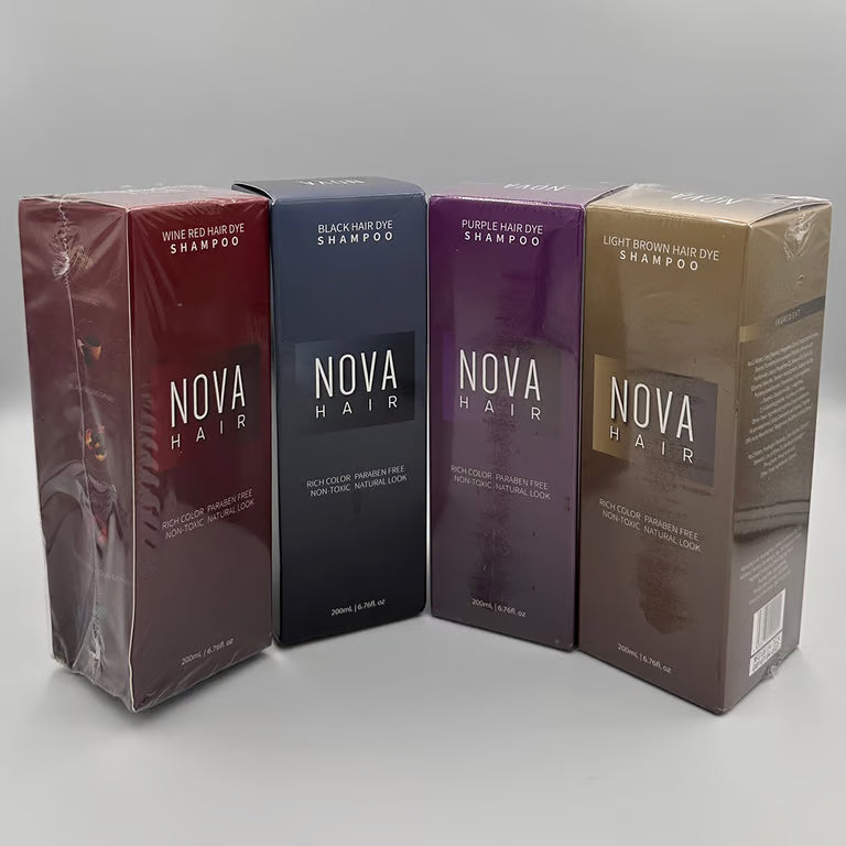 Novahair | שמפו צבע מיידי צבע שיער תוך 10 דקות ללא בלגן