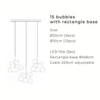 Nordisk snöbollsglasljuskrona med matta eller klara klot
