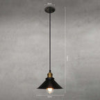 Astra Brass Cone Pendant Light In Vintage Industrial Style