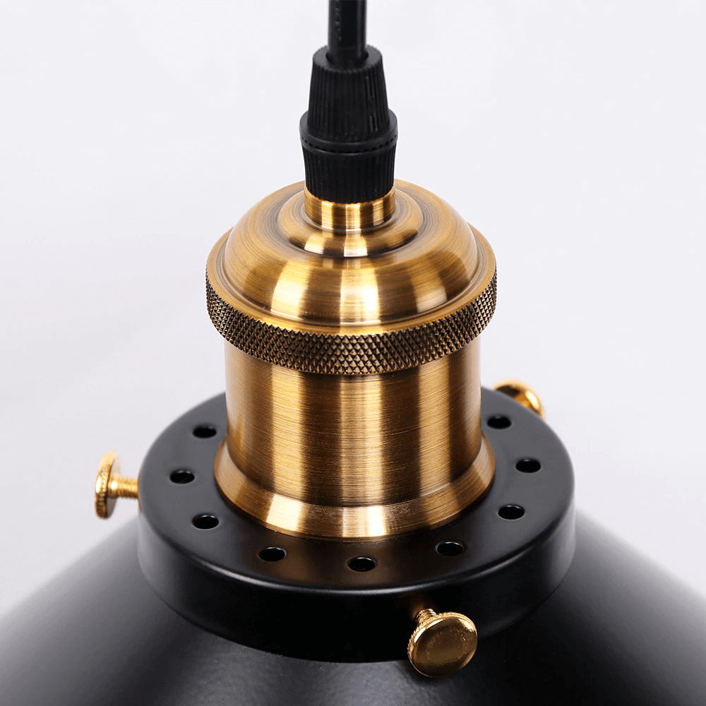 Astra Brass Cone Pendant Light In Vintage Industrial Style