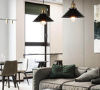 Astra Brass Cone Pendant Light In Vintage Industrial Style