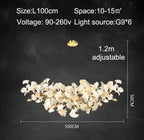 Celestia Bloom Ceramic Petal Chandelier with Dimmable LEDs