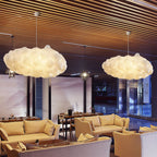 CirrusGlow Cloud LED Pendant Light In White PVC Cotton