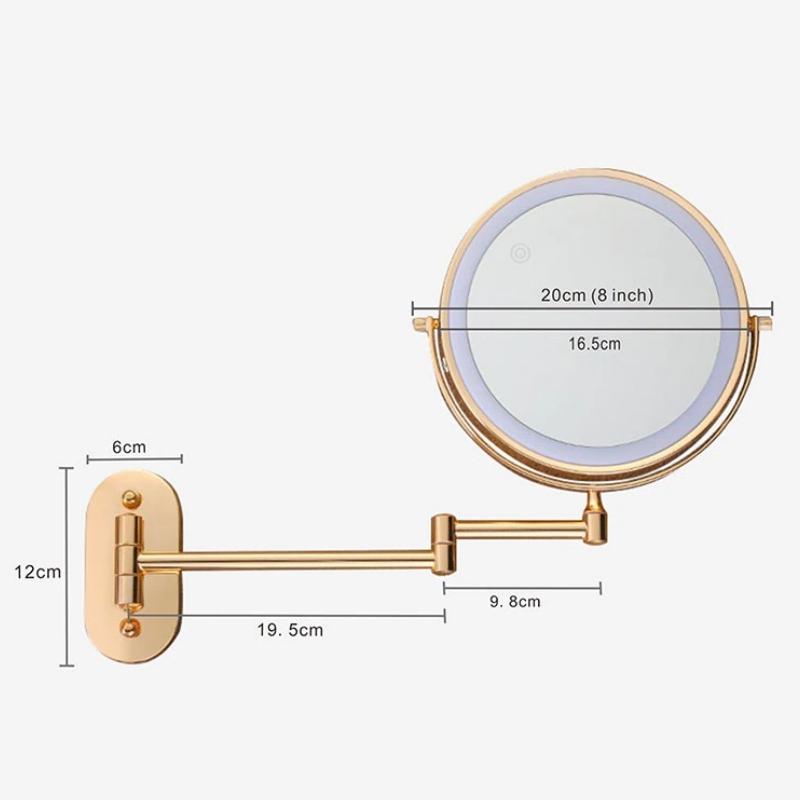 Aurora Gold LED Magnifying Mirror for Makeup and Vanity