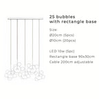 Nordisk snöbollsglasljuskrona med matta eller klara klot