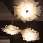 Nerisa Bloom White Flower Pendant Lamp for Living Room
