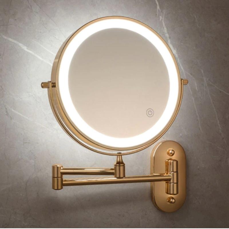 Aurora Gold LED Magnifying Mirror for Makeup and Vanity