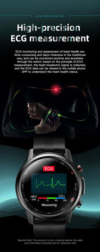 Glucera Watch 1.45 Inch Smartwatch With Non Invasive Blood Glucose Monitoring, NFC Payments And Real Time Phone Data Sync