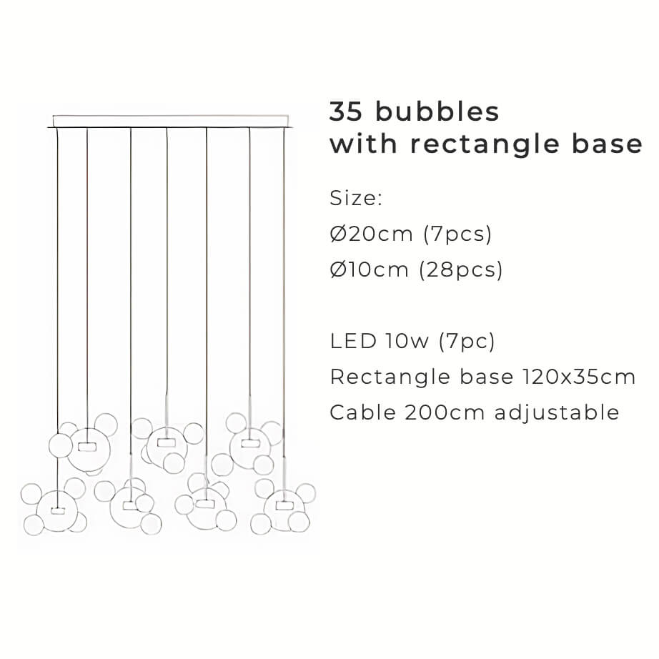 Nordisk snöbollsglasljuskrona med matta eller klara klot