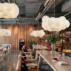 CirrusGlow Cloud LED Pendant Light In White PVC Cotton