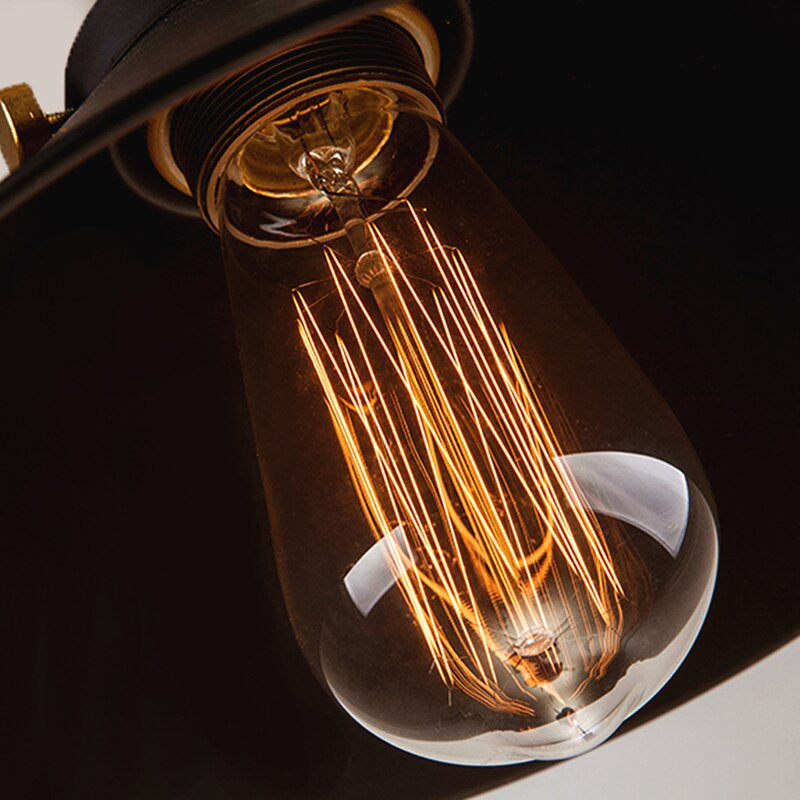 Astra Brass Cone Pendant Light In Vintage Industrial Style