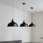 Liora Nordic Wood And White Painted Metal Pendant Light