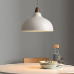 Liora Nordic Wood And White Painted Metal Pendant Light