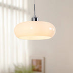 Astra Bread-shape Glass Pendant Light In Orange And White