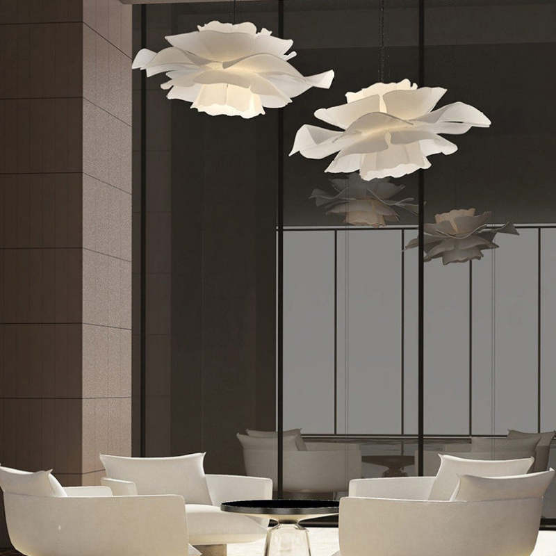 Nerisa Bloom White Flower Pendant Lamp for Living Room