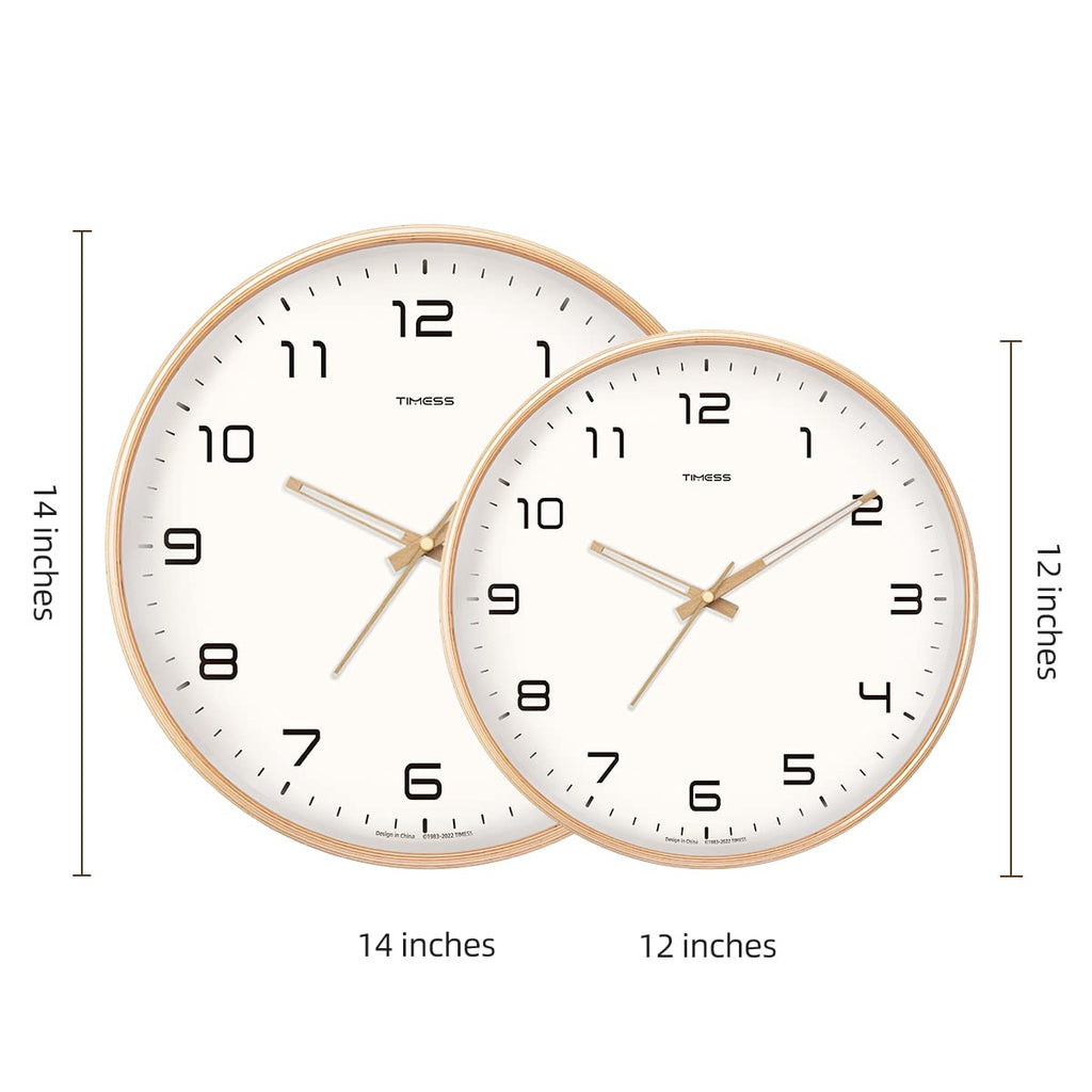 Elegant Solid Wood Analogue Wall Clock for Home Decor