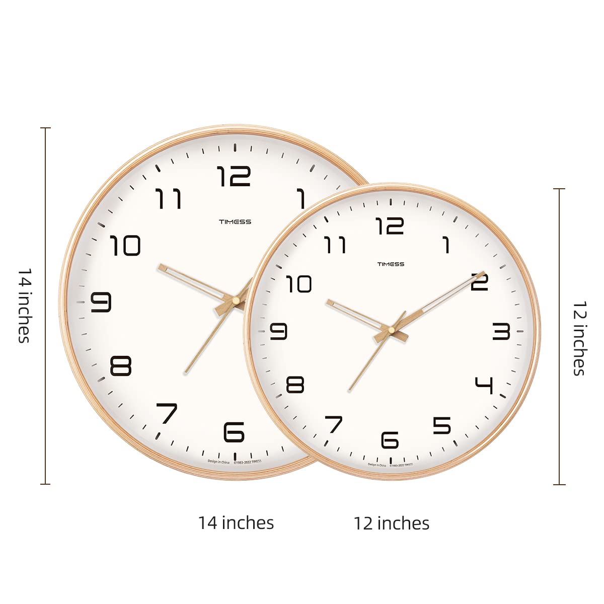 Elegant Solid Wood Analogue Wall Clock for Home Decor