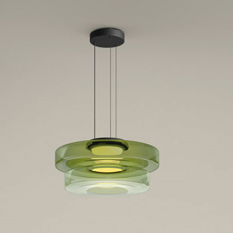Lampada a sospensione in vetro LumaHex stile Bauhaus lampada da soffitto