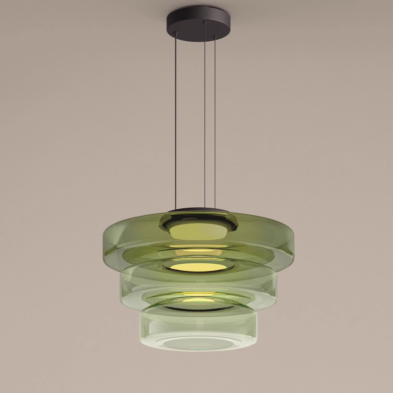 Lampada a sospensione in vetro LumaHex stile Bauhaus lampada da soffitto