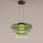 Lampada a sospensione in vetro LumaHex stile Bauhaus lampada da soffitto