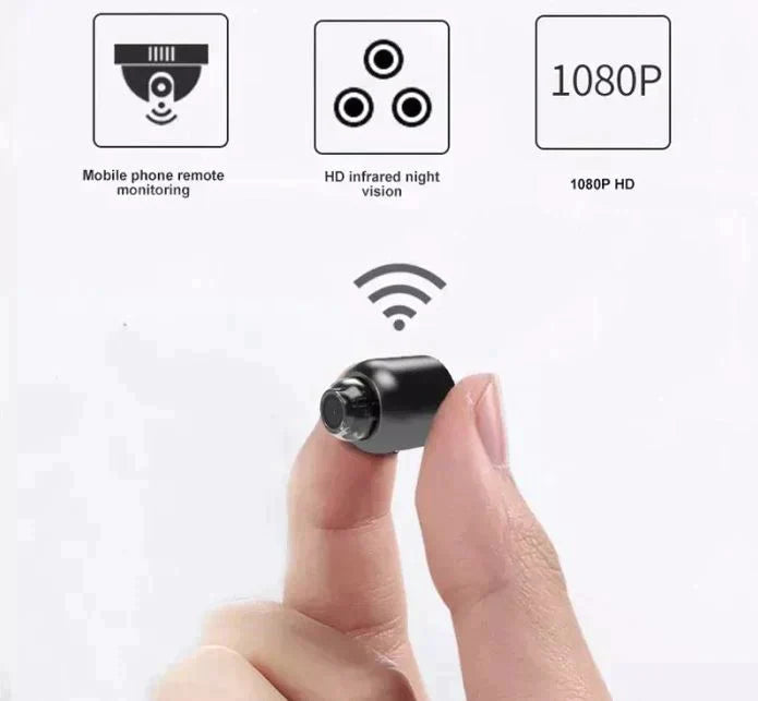Compact WiFi Security Camera With Night Vision For Home