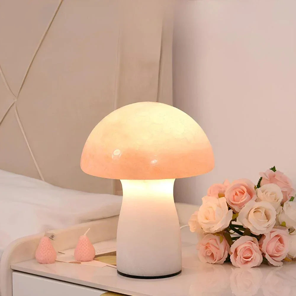 Fenlo | Vintage Dimmable Glass Mushroom Table Lamp