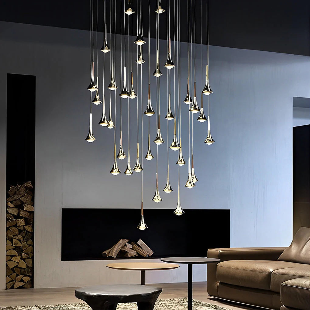 Astradrop Nordic Water Drop Led Stair Pendant Light