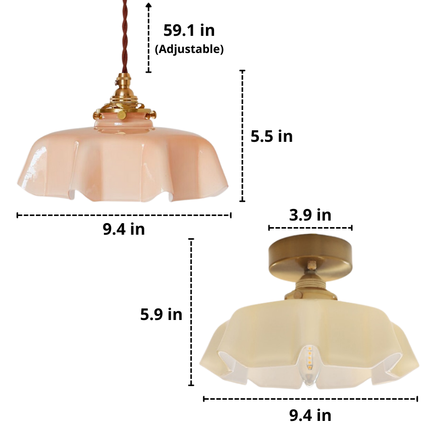 Lunaria | Pendente Fiore di Vetro & Lampade a Soffitto