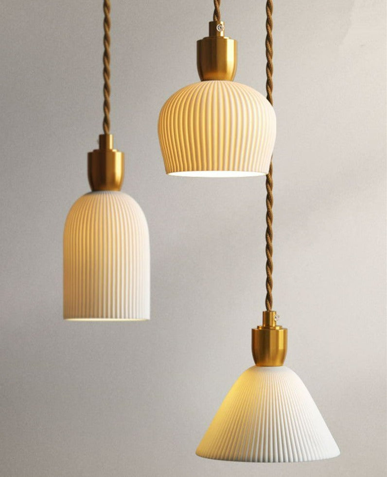 Marlo | Lampade a sospensione moderne in ceramica bianca