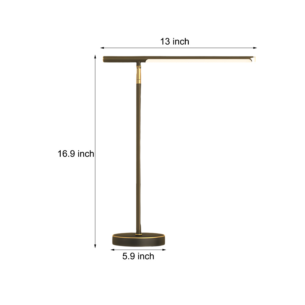 Aurelix Copper Finish LED Desk Lamp with Adjustable Head