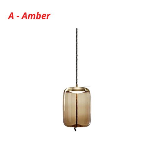 Scandinavian Rope And Glass Pendant Lights