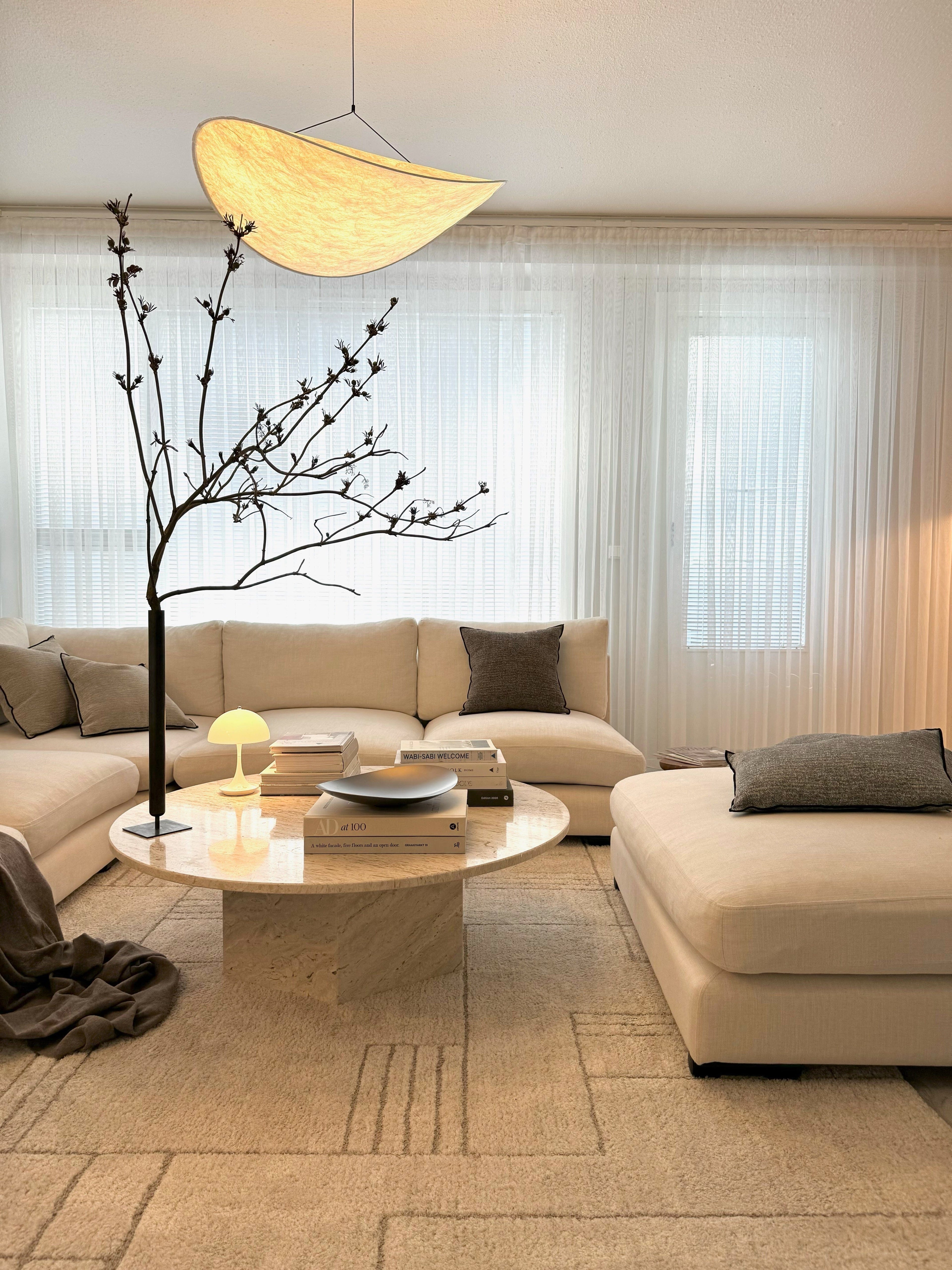 נברשת עלי משי LED של אסטליום עם זוהר נורדי | מנורת צ'יפס תפוח אדמה