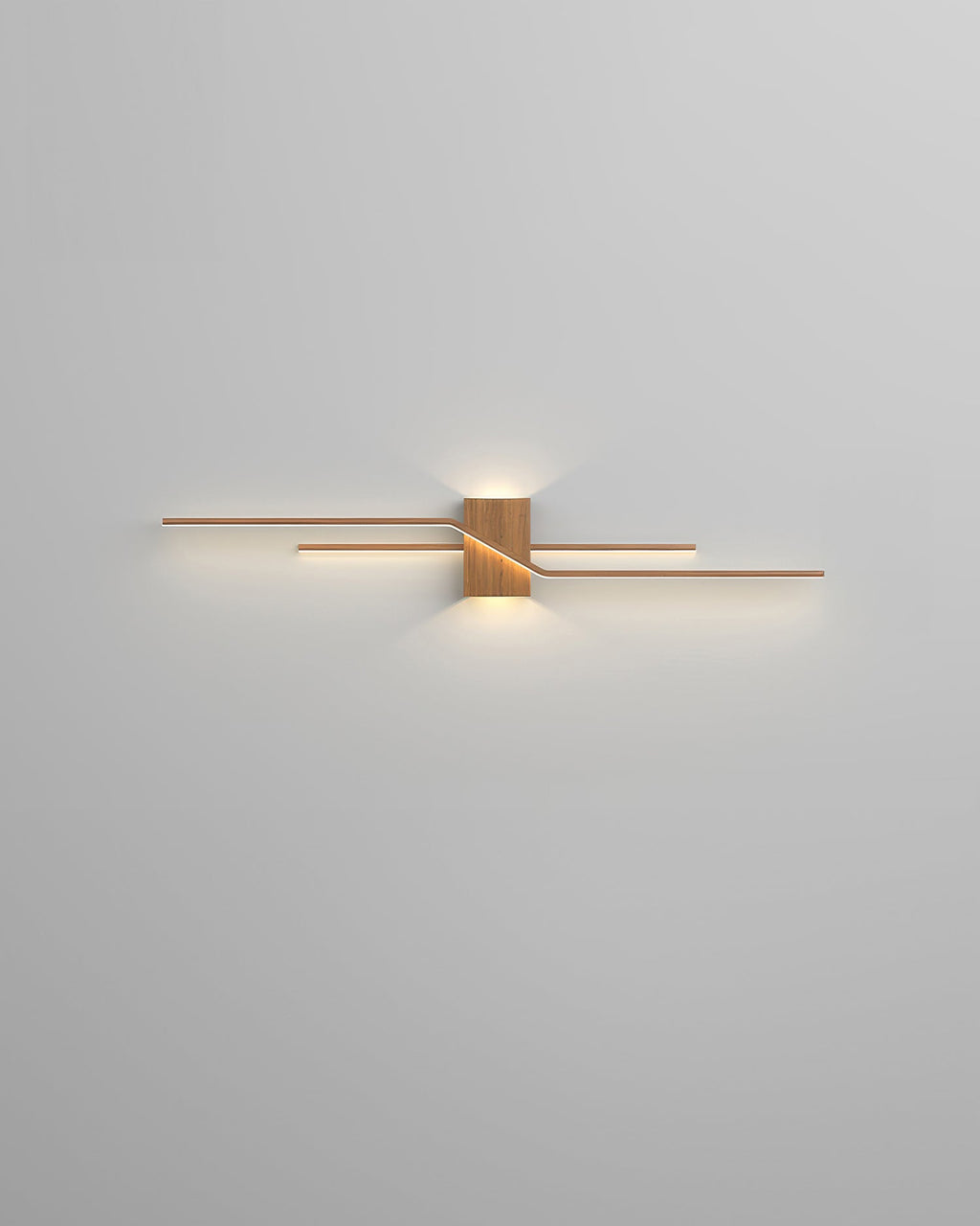 Lumanook Minimalist Led Wall Light With Wood Grain Finish