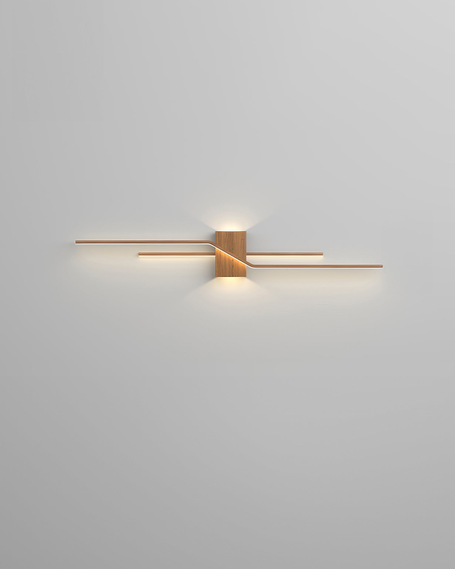 Lumanook Minimalist Led Wall Light With Wood Grain Finish