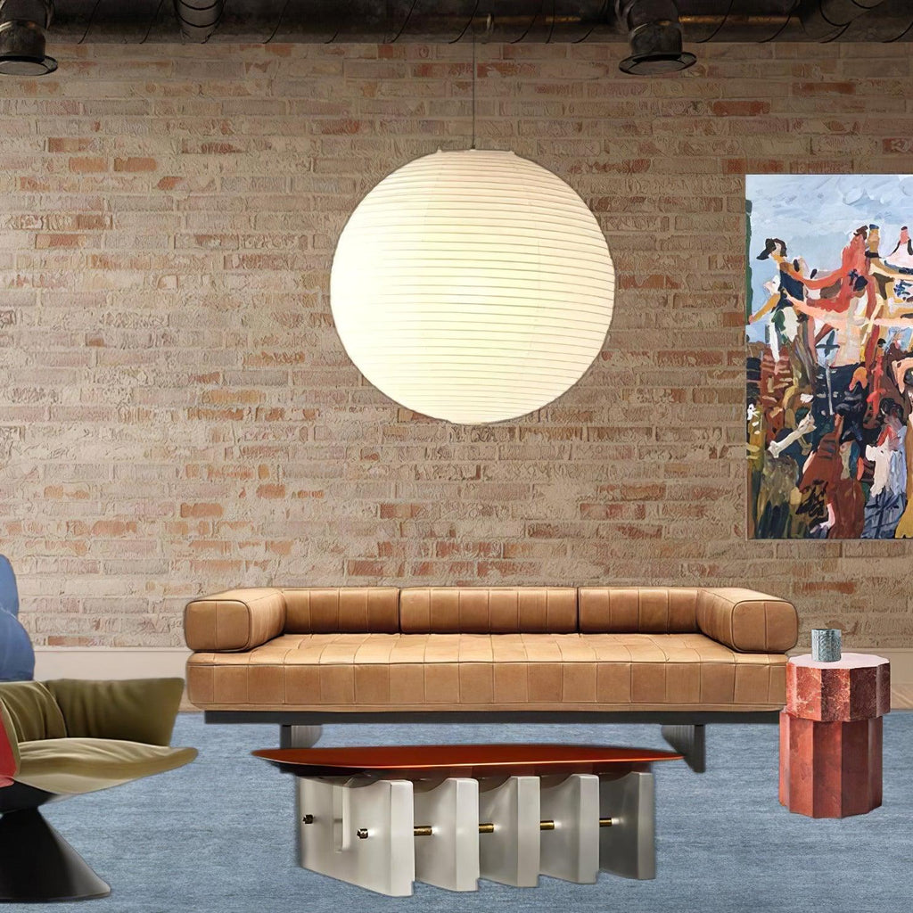 Lampada a sospensione Hikari Studio Lampada giapponese metà secolo