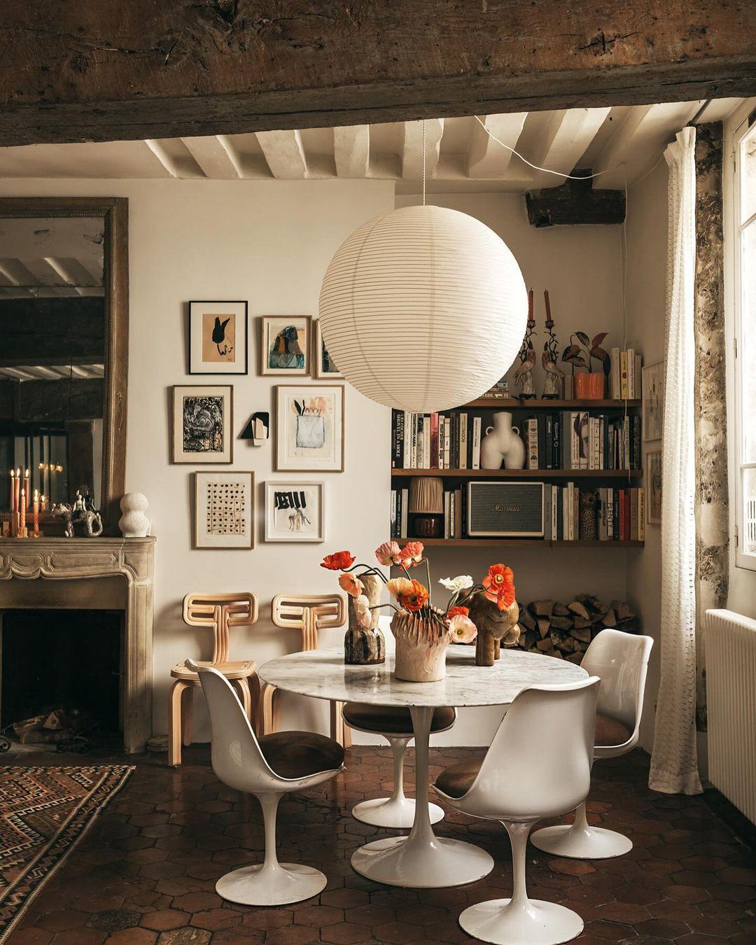 Lampada a sospensione Hikari Studio Lampada giapponese metà secolo