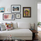 LumaAlba Alabastro Lampada da Parete LED a Disco con Braccio Nero