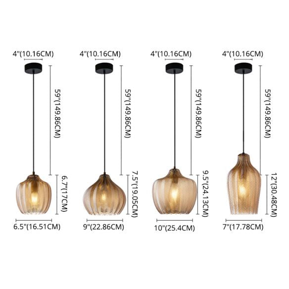 Marlo | Pendant Lights in Textured Glass